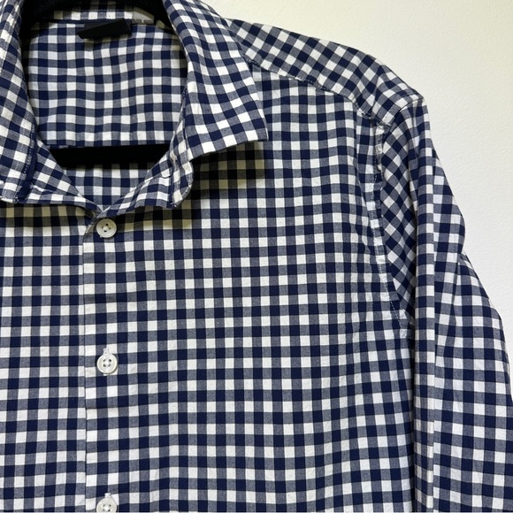 ASOS | Men's Long Sleeve Button Down Shirt White & Blue - Picture 2 of 9